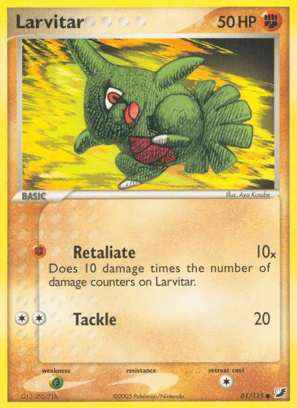 Carta Larvitar 61/115 de Unseen Forces