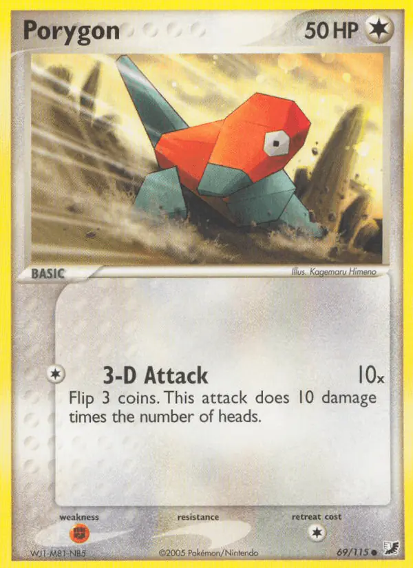 Carta Porygon 69/115 de Unseen Forces