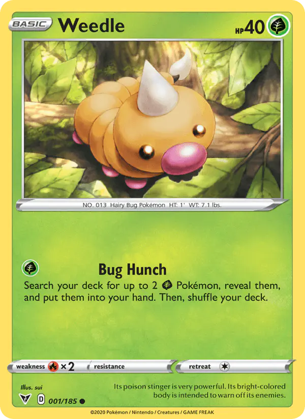 Carta Weedle 001/185 de Vivid Voltage