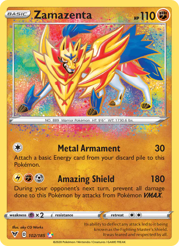 Carta Zamazenta 102/185 de Vivid Voltage