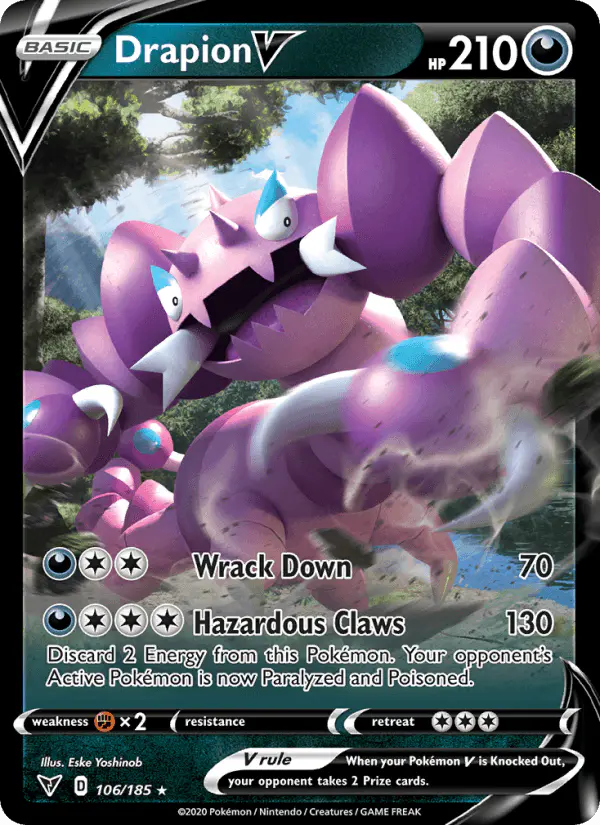 Carta Drapion V 106/185 de Vivid Voltage