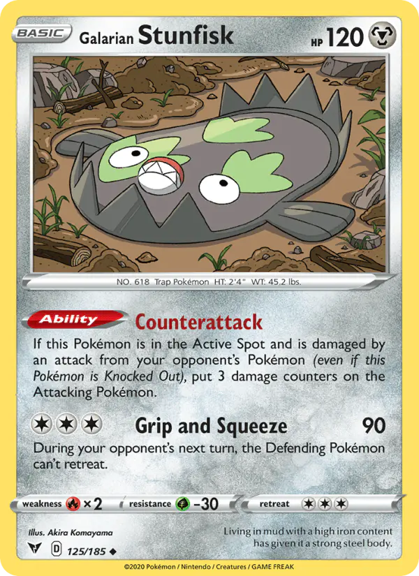 Carta Galarian Stunfisk 125/185 de Vivid Voltage