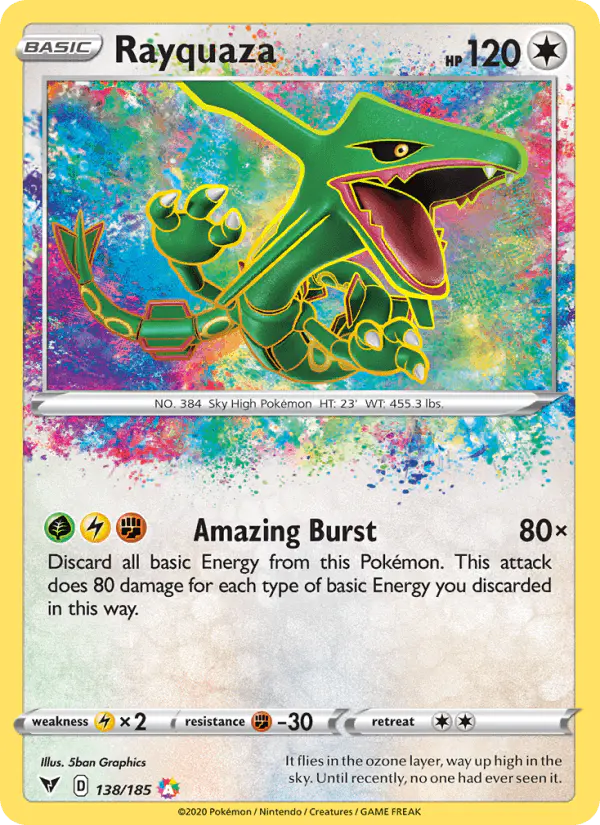 Carta Rayquaza 138/185 de Vivid Voltage