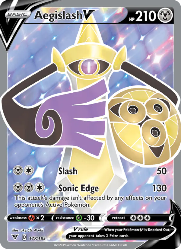 Carta Aegislash V 177/185 de Vivid Voltage