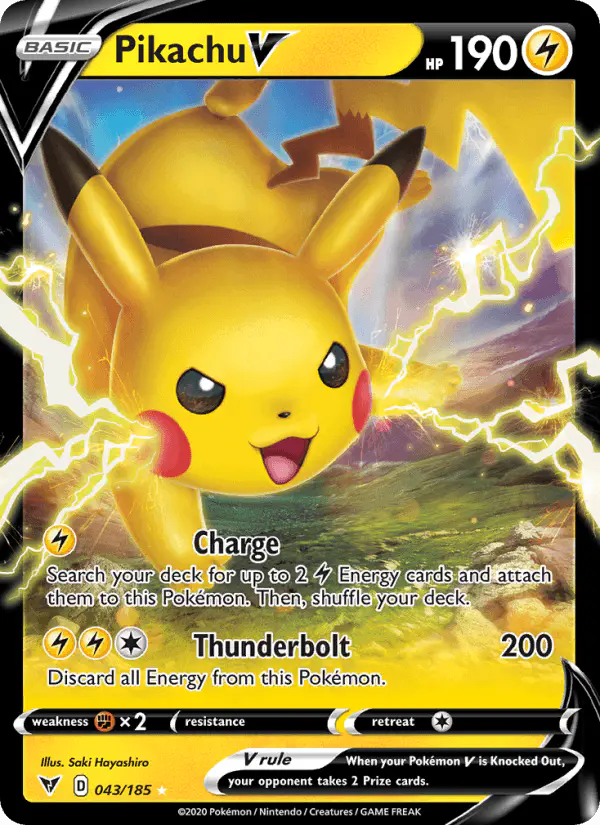 Carta Pikachu V 043/185 de Vivid Voltage