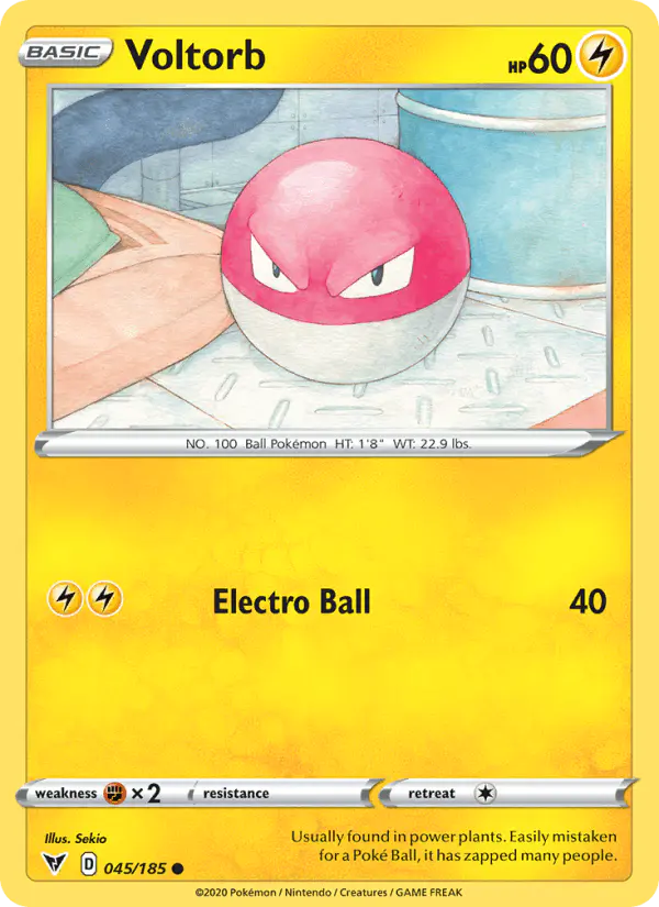 Carta Voltorb 045/185 de Vivid Voltage