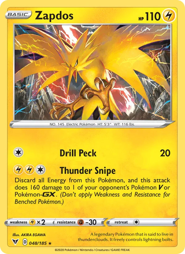 Carta Zapdos 048/185 de Vivid Voltage