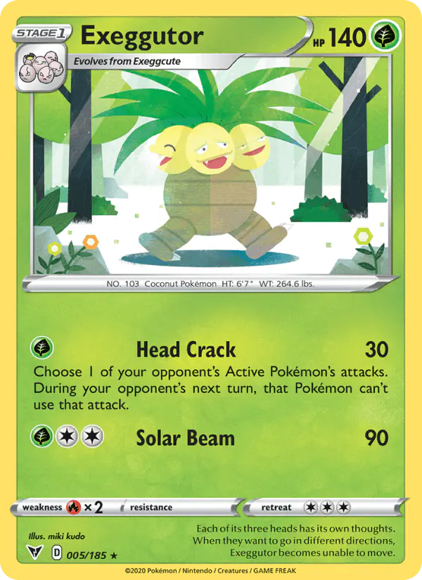 Carta Exeggutor 005/185 de Vivid Voltage