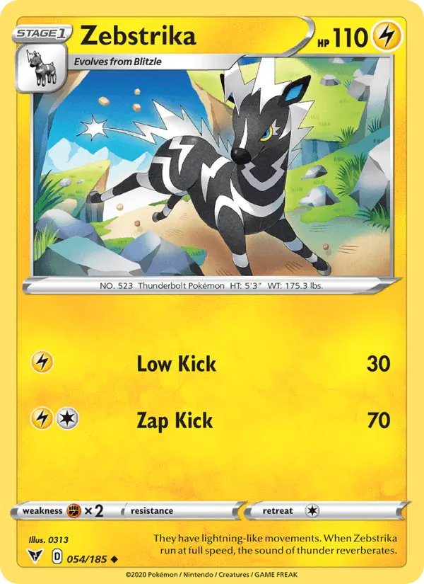 Carta Zebstrika 054/185 de Vivid Voltage