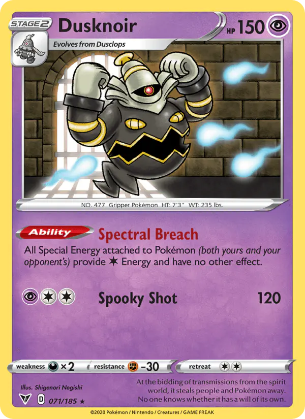 Carta Dusknoir 071/185 de Vivid Voltage
