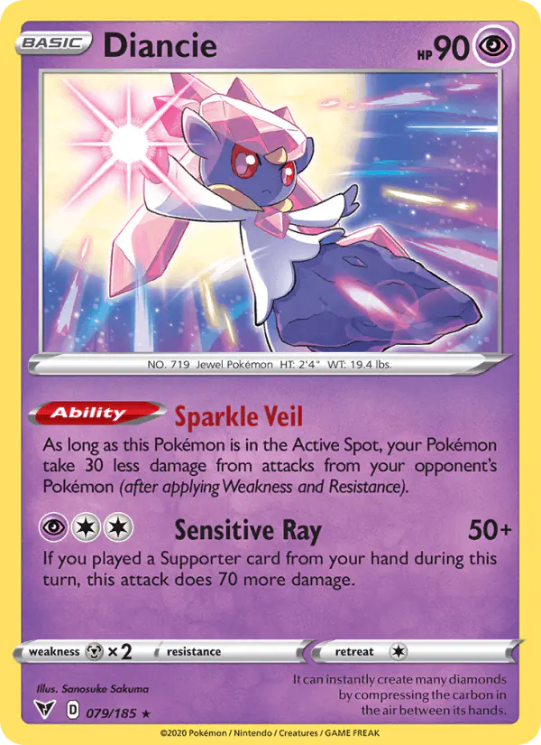 Carta Diancie 079/185 de Vivid Voltage