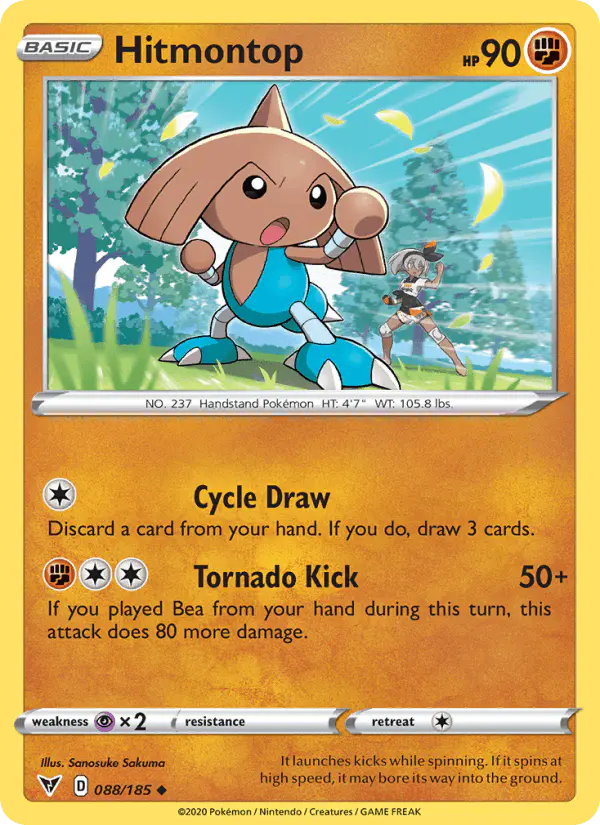 Carta Hitmontop 088/185 de Vivid Voltage