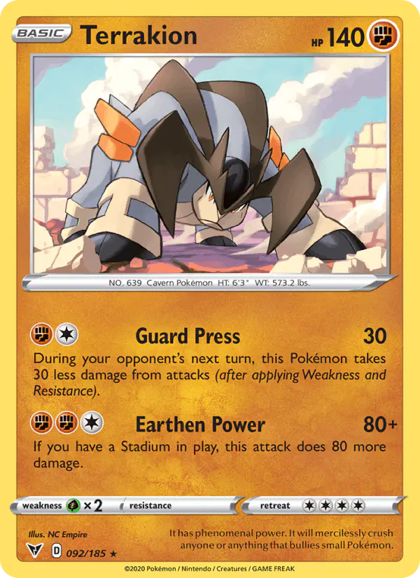 Carta Terrakion 092/185 de Vivid Voltage