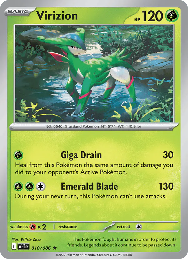Carta Virizion 010/086 de White Flare