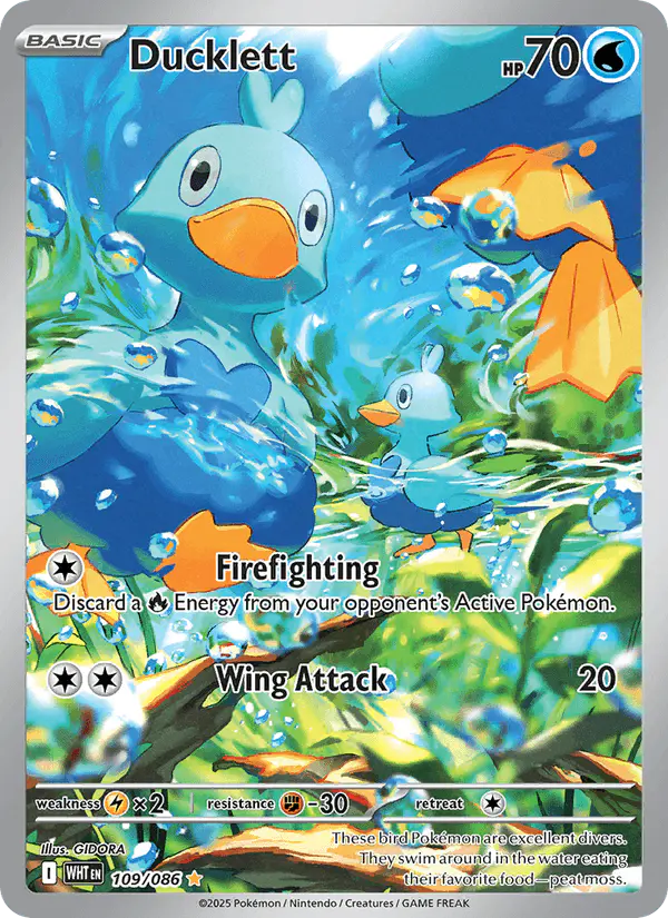 Carta Ducklett 109/086 de White Flare