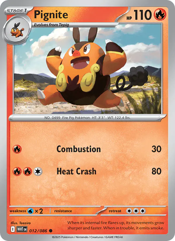 Carta Pignite 012/086 de White Flare