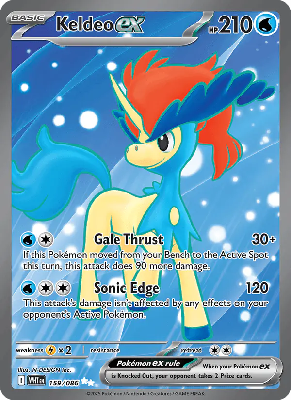 Carta Keldeo ex 159/086 de White Flare