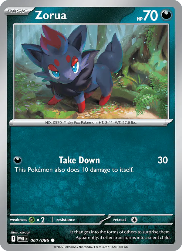 Carta Zorua 061/086 de White Flare