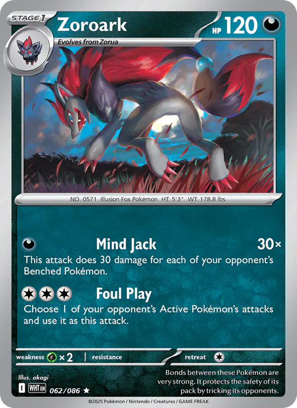 Carta Zoroark 062/086 de White Flare