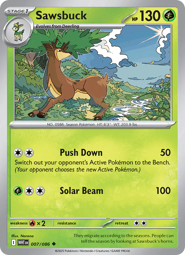 Carta Sawsbuck 007/086 de White Flare