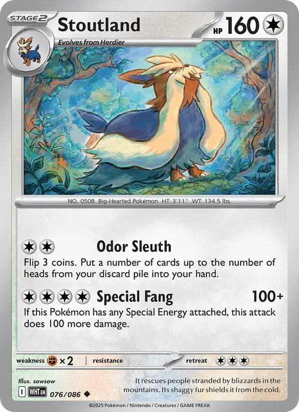 Carta Stoutland 076/086 de White Flare