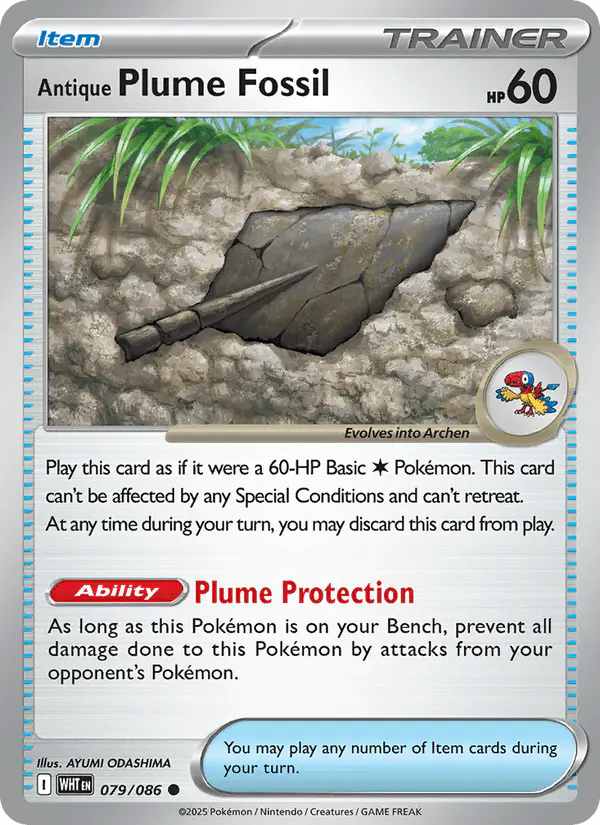 Carta Antique Plume Fossil 079/086 de White Flare