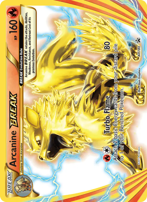 Carta Arcanine BREAK XY180 de XY Black Star Promos