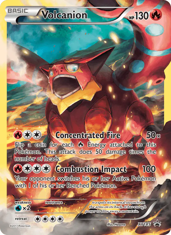 Carta Volcanion XY185 de XY Black Star Promos