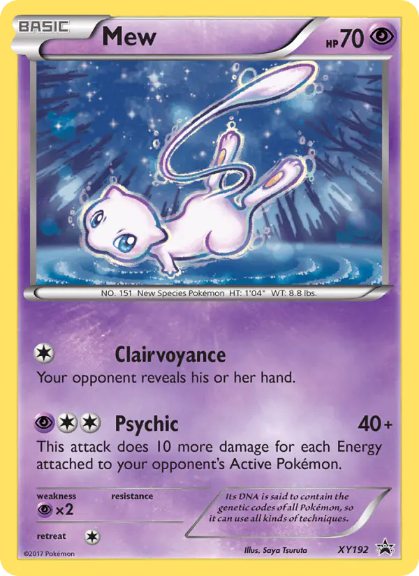 Carta Mew XY192 de XY Black Star Promos