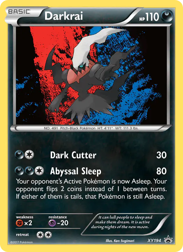 Carta Darkrai XY194 de XY Black Star Promos