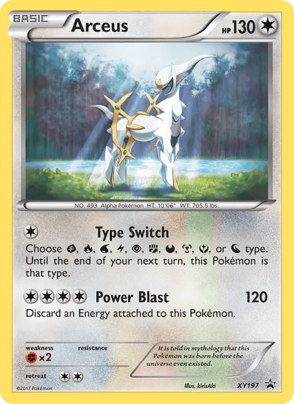 Carta Arceus XY197 de XY Black Star Promos
