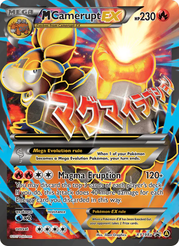 Carta M Camerupt-EX XY198a de XY Black Star Promos