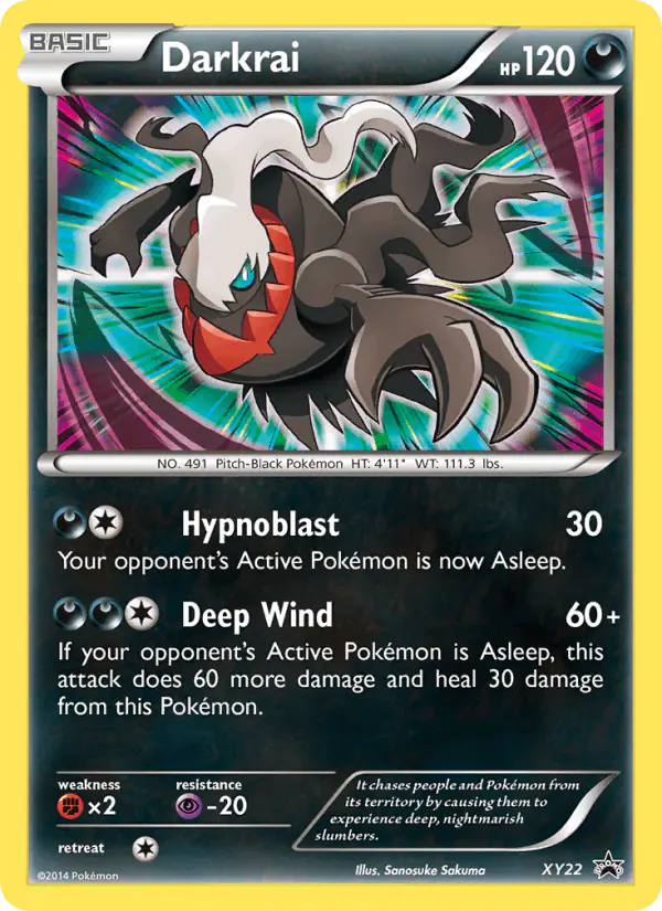 Carta Darkrai XY22 de XY Black Star Promos