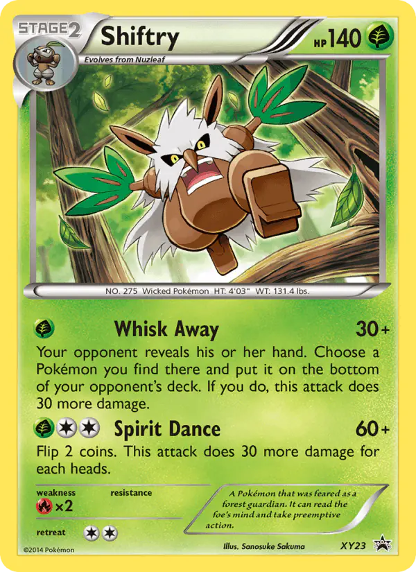 Carta Shiftry XY23 de XY Black Star Promos