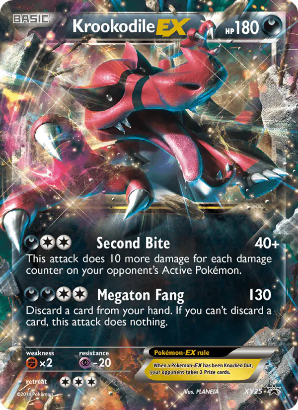 Carta Krookodile EX XY25 de XY Black Star Promos