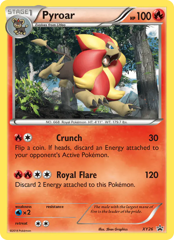 Carta Pyroar XY26 de XY Black Star Promos