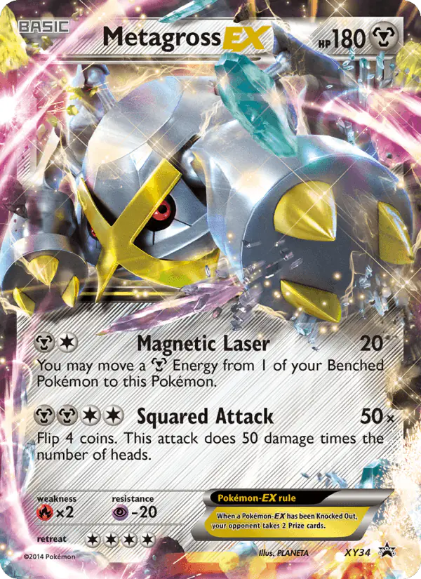 Carta Metagross EX XY34 de XY Black Star Promos