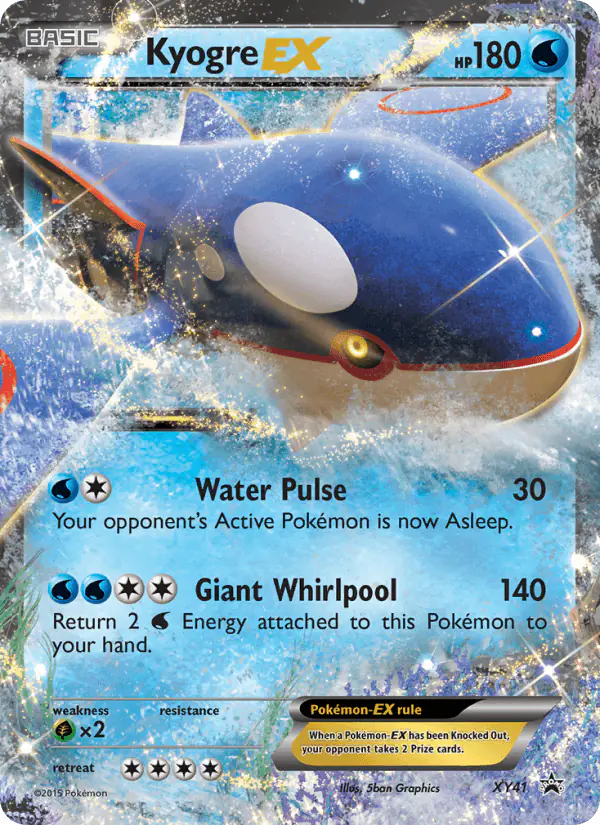 Carta Kyogre EX XY41 de XY Black Star Promos