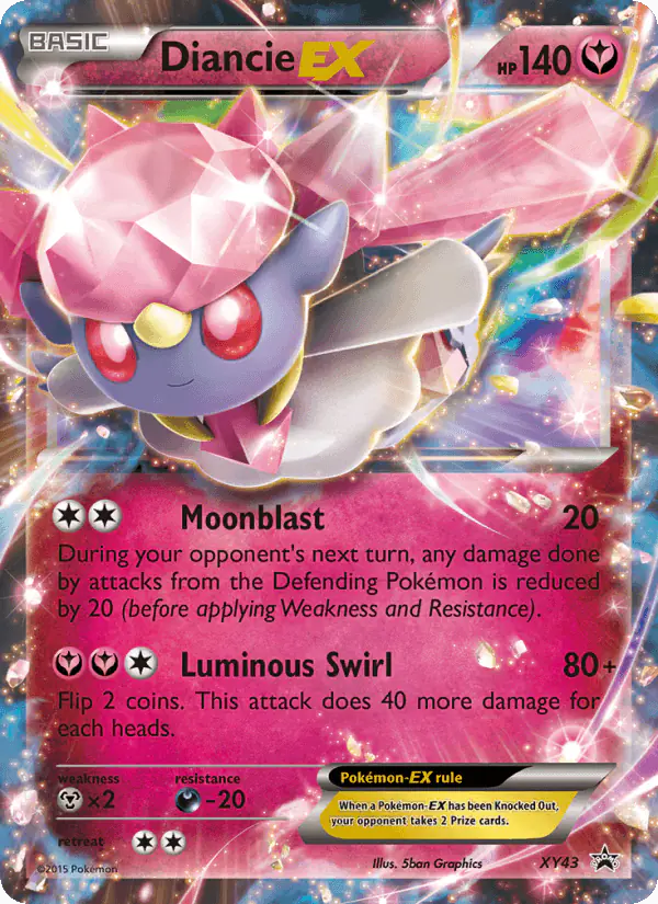 Carta Diancie EX XY43 de XY Black Star Promos