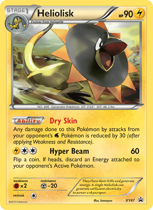 Carta Heliolisk XY47 de XY Black Star Promos