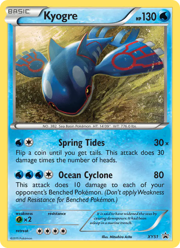 Carta Kyogre XY51 de XY Black Star Promos