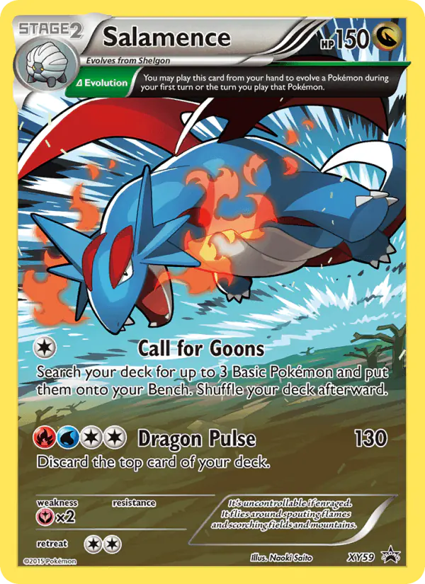 Carta Salamence XY59 de XY Black Star Promos