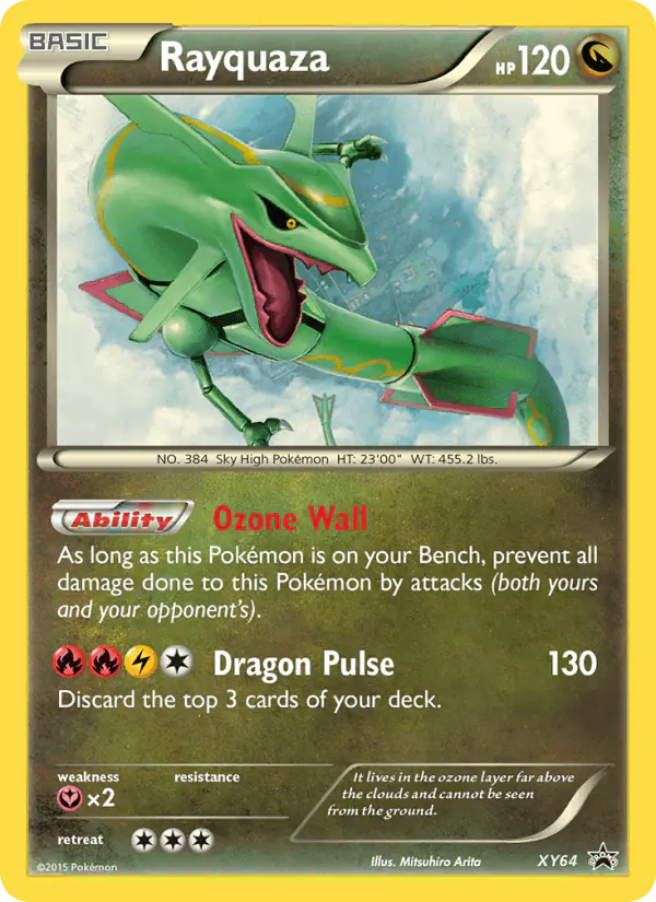 Carta Rayquaza XY64 de XY Black Star Promos