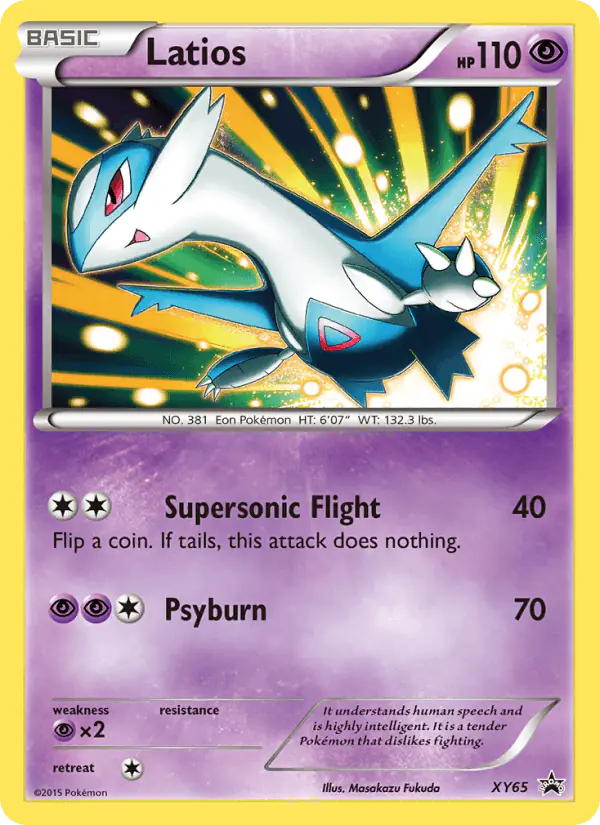 Carta Latios XY65 de XY Black Star Promos