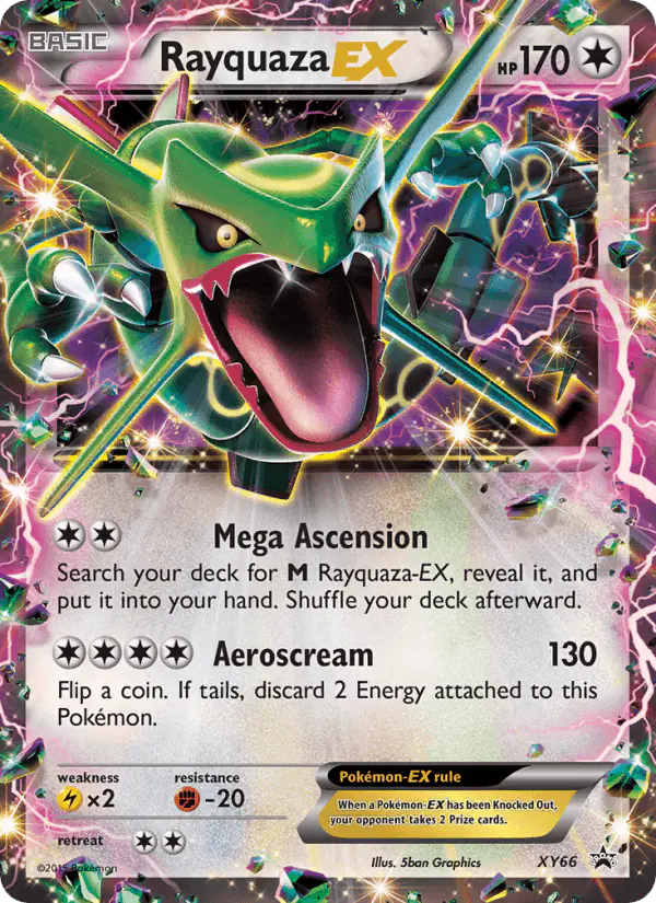 Carta Rayquaza EX XY66 de XY Black Star Promos