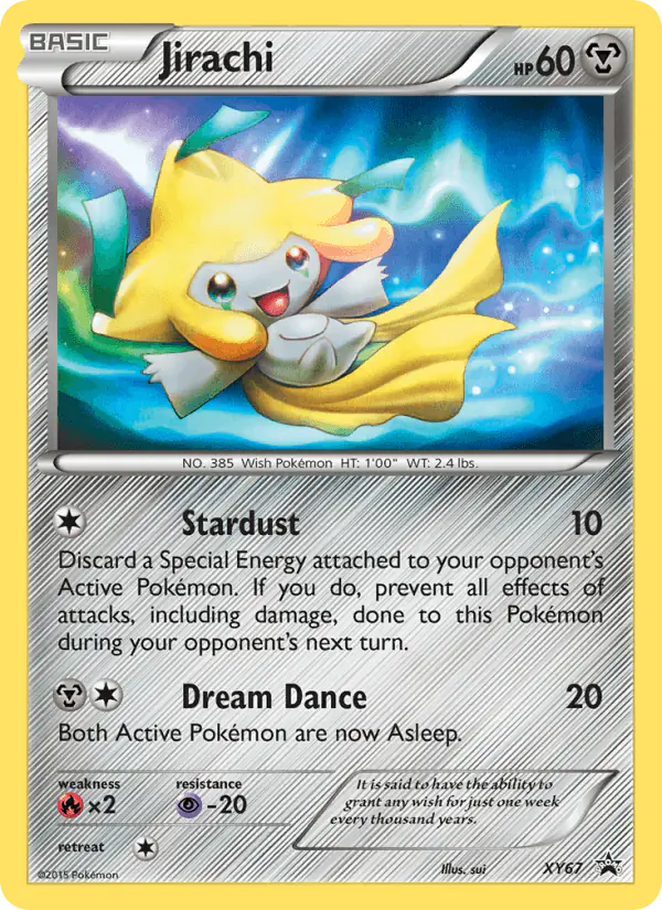 Carta Jirachi XY67 de XY Black Star Promos