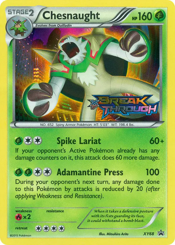 Carta Chesnaught XY68 de XY Black Star Promos