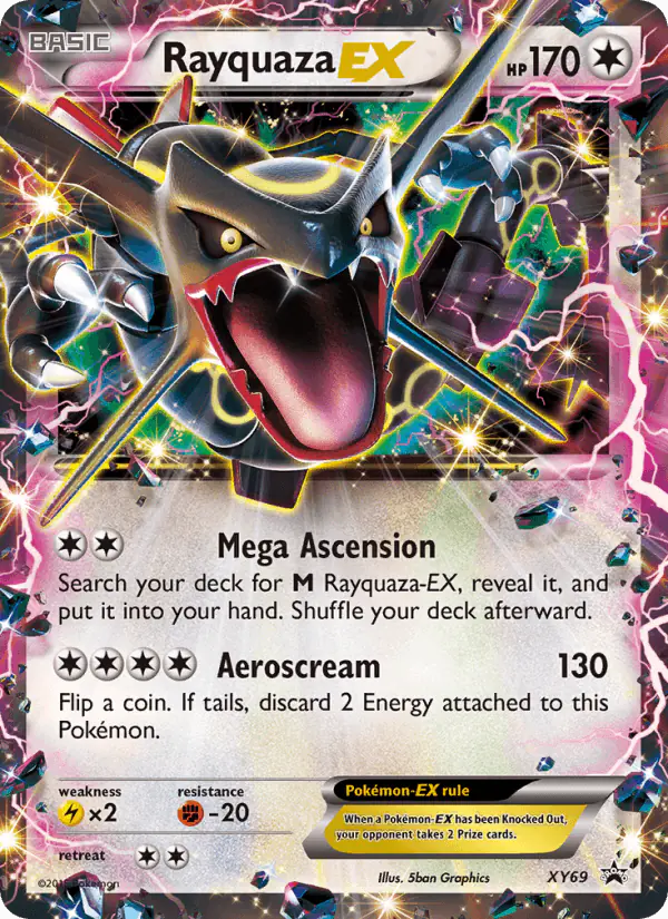 Carta Rayquaza EX XY69 de XY Black Star Promos