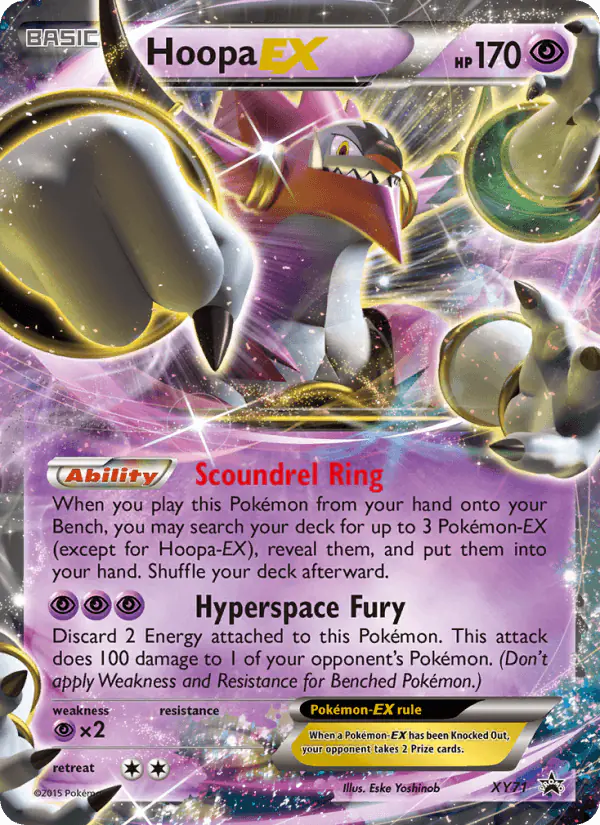 Carta Hoopa EX XY71 de XY Black Star Promos