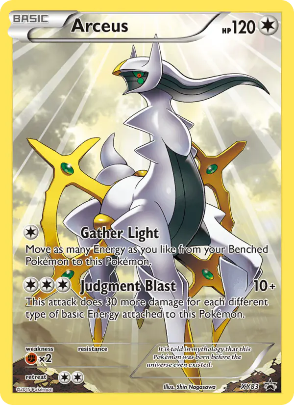 Carta Arceus XY83 de XY Black Star Promos